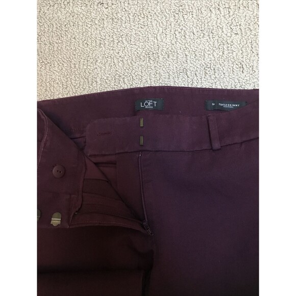 Ann Taylor Loft Marisa Cropped 6P Burgundy Capri Pants - Picture 5 of 6